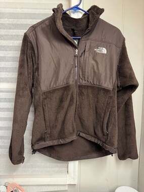 The North Face Womens Denali Full Zip High Pile Fleece Jacket Brown S/P